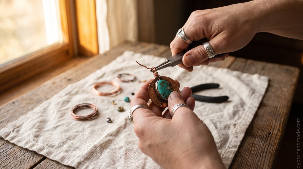 Forming a wrapped loop, a key wire wrapping technique for beginners.