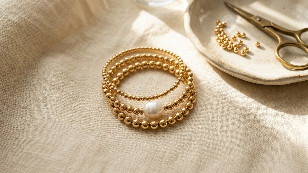 Gold Filled Beaded Bracelet